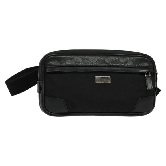 GUCCI Guccissima Waist bag Nylon Black 162417 Auth bs25059 - Picture 1 of 16